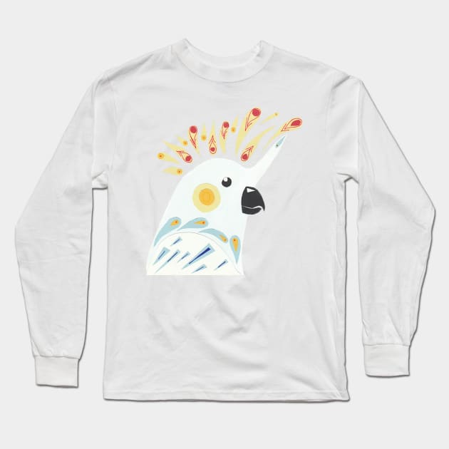 Native Birds of Australia Collage - Set 1 Cockatoo Long Sleeve T-Shirt by chortlzdesigns